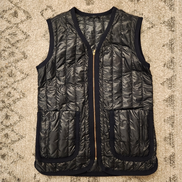 J CREW WAXED GREEN MILITARY UTILITY JACKET w removable QUILT VEST LINER Size XS - Picture 6 of 7